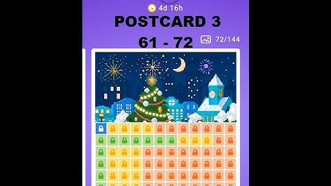Nonogram New Year 3rd Postcard level 61-72