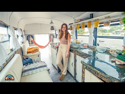 Raised Roof $12k DIY Skoolie - 20 Year Old Solo Female Owns Her Home on Wheels