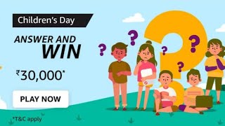 Amazon Childrens Day Quiz Answers Today | Amazon Quiz Today | 12 November 2022