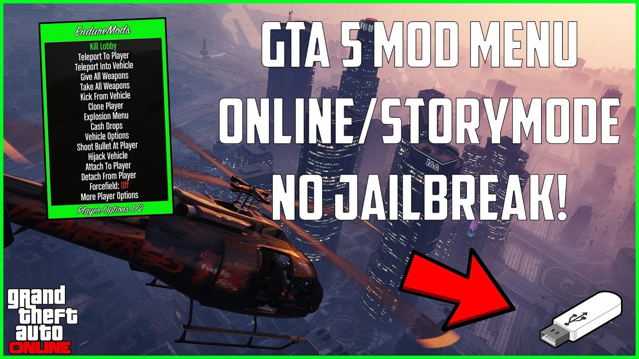 Gta 5 Online Story Mode Usb Mod Menu Tutorial All Consoles New 2020 Youtube