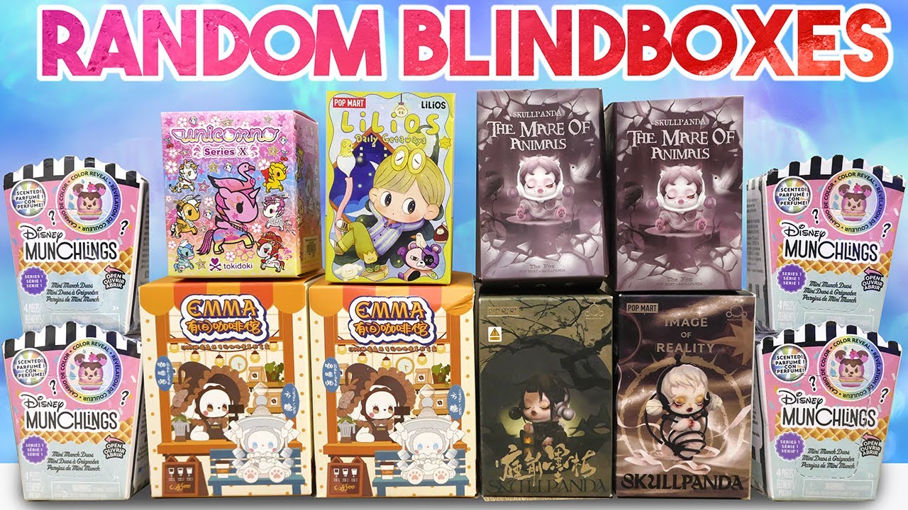 Unboxing Random Blind Boxes | POP MART | Munchlings | Lucky Emma | tokidoki | Disney Mini Brands