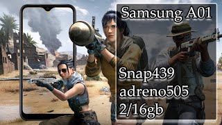 Samsung A01 !! Snap439 !!  ТЕСТ PUBG MOBILE LITE