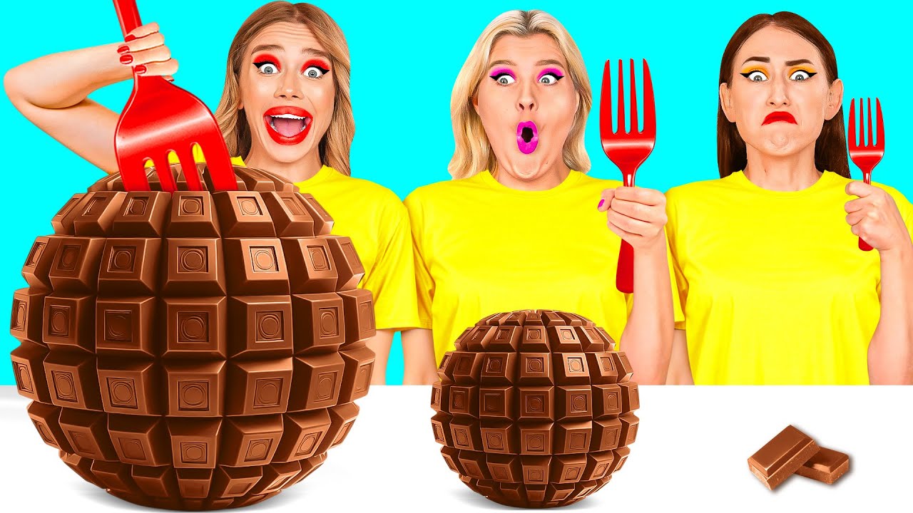 Большая, Средняя или Маленькая Тарелка Челлендж | Смешные Кулинарные Войны от Funny Funny