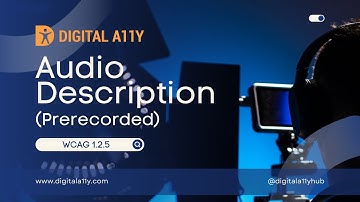 Understanding WCAG SC 1.2.5 Audio Description (Prerecorded) (Level AA)