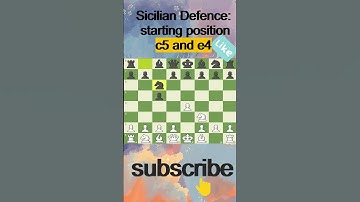 Sicilian Defence: starting position c5 and e4| how to play chess openings