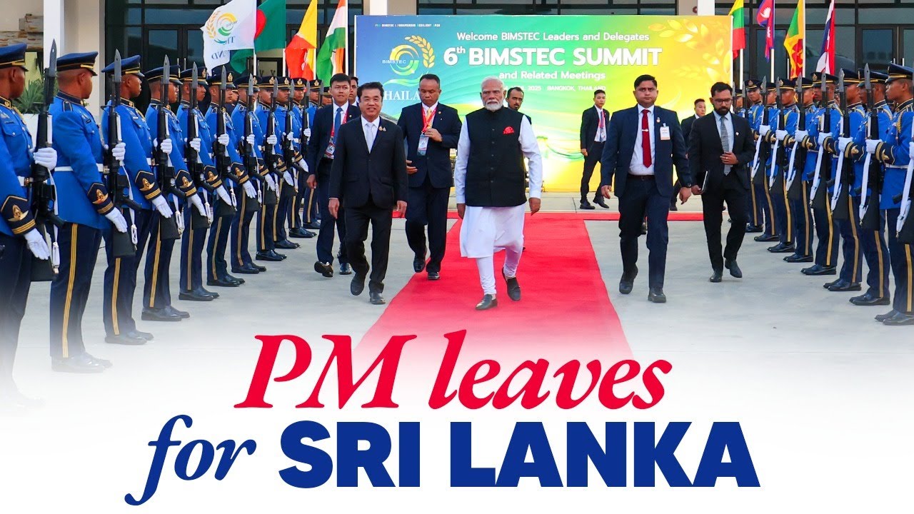 LIVE: PM Modi emplanes for Sri Lanka