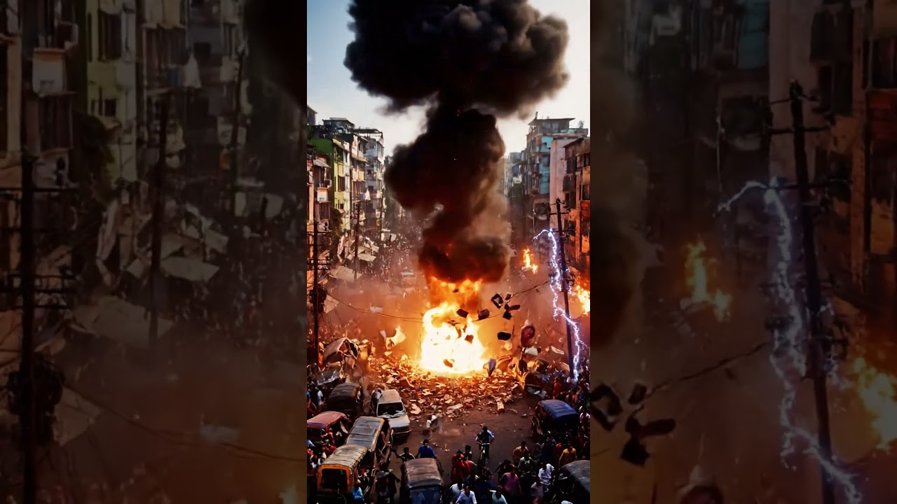 Massive Blast in the Middle of the Road 💥🛣️ | AI Disaster Simulation