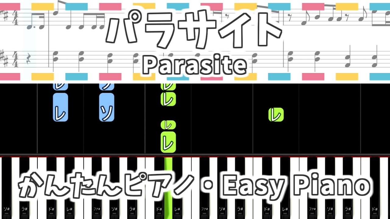 簡単ピアノ楽譜】パラサイト feat. 初音ミク - DECO*27 / Parasite