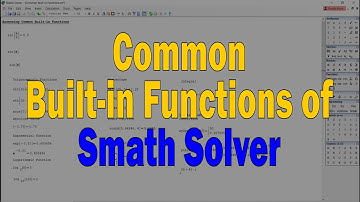 Common Built-in Function in Smath Solver