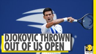 World no. 1 novak djokovic was sensationally disqualified from the
2020 us open after inadvertently hitting a line judge during first set
of his fourth r...