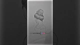 Girl Drawing With A Beautiful Hairstyle 😍 #Pencilart #Art #Draw #Hacks #Shorts #Tricks  #Hairstyle