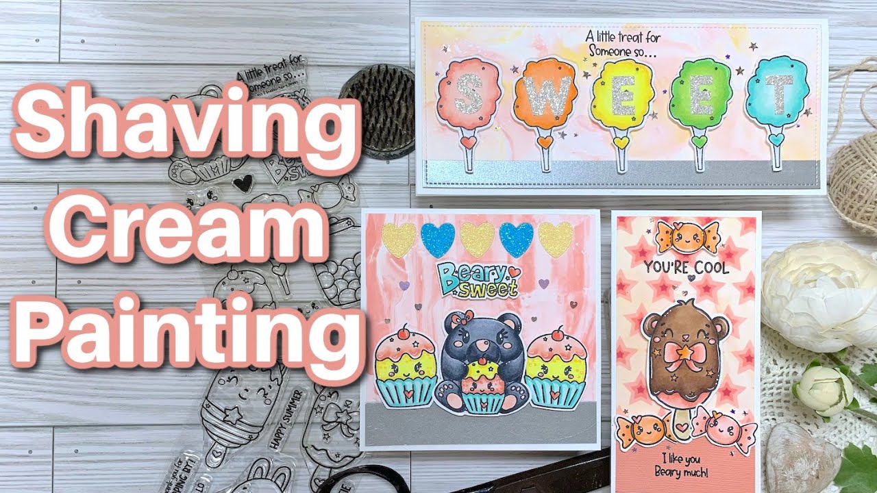 Painting With Shaving Cream And Making 3 Cards YouTube Maxresdefault