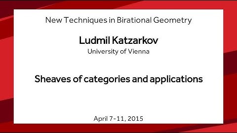 Sheaves of categories and applications - Ludmil Katzarkov