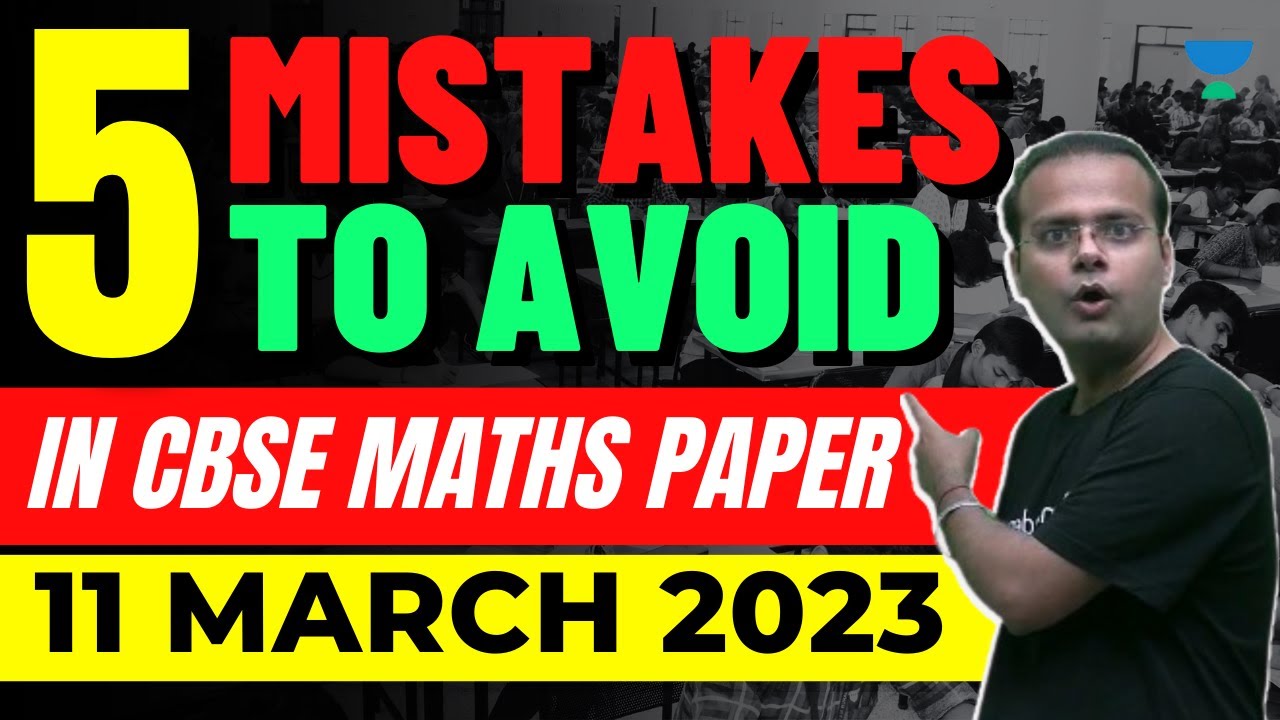 🔥5 MISTAKES TO AVOID IN CBSE 12th Board| IMPORTANT TOPICS ️ | Vineet ...