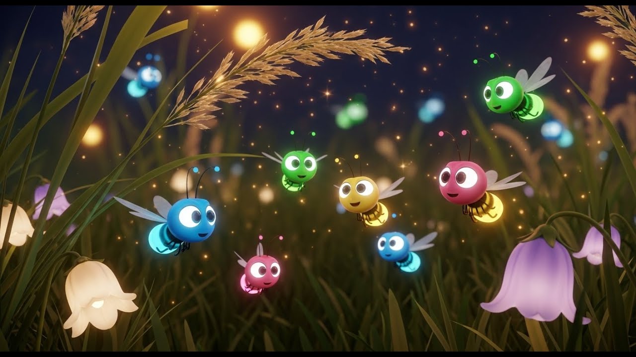Learn Colors with Busy Fireflies 🐞💡 | Fun Color Song for Kids ...