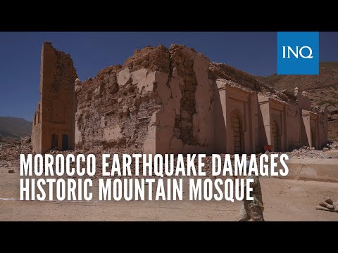 Morocco earthquake damages historic mountain mosque