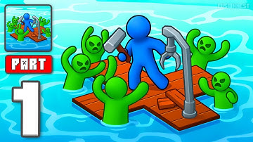Zombie Raft - Gameplay Walkthrough Part 1 - Float And Fight Zombies (iOS, Android)