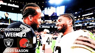 Raiders vs Browns 2025 Week 12 Condensed Game | NFL Highlights