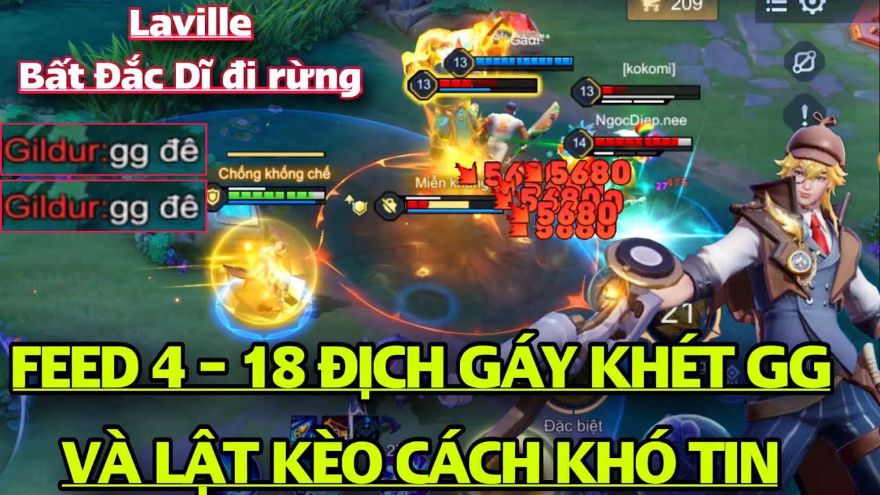 Bất Đắc Dĩ Cầm LAVILLE Đi Rừng Bì Team Địch Ép Khinh Thường Kêu GG IK và Lật Kèo Cách Khó Tin