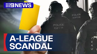 Police charge three A-league footballers over alleged betting plot | 9 News Australia