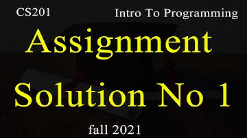 CS201 Assignment No 1 Solution Fall 2021 | 100% Correct And Easy Solution | VU Mentor