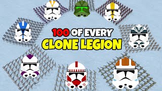 100 of EVERY Clone Legion BATTLE ROYALE! - Men of War: Star Wars Mod Battle Simulator