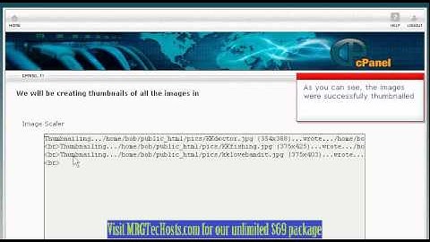 [MRGTecHelp.com CPANEL X3 Tutorial Series] Using Image Manager - Thumbnailer
