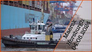 Die Maersk Horsburgh legt an - Hamburg Waltershof - 04.05.2024 - (Zeitraffer /Timelapse)