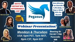 🌋 PEGASUS Crypto 🌋 Webinar Presentation Review REPLAY INSTANT WITHDRAWAL DEMO- Easy Passive Income