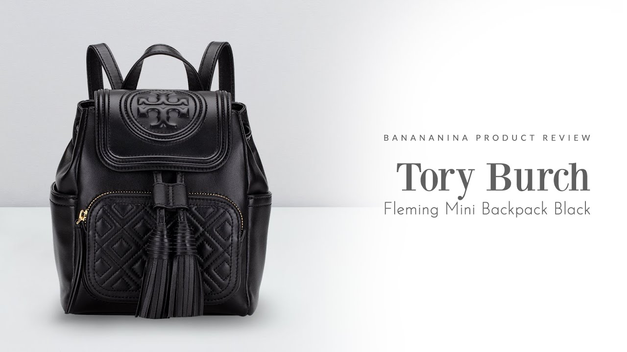 Banananina Product Review: Tory Burch Fleming Mini Backpack Black - YouTube