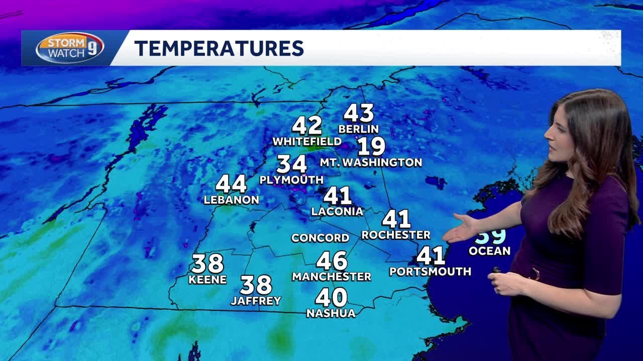 Colder air returns to end the weekend, a few snow showers Sunday - YouTube