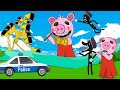 Siren Head Gold Vs Cartoon Cat, Cartoon Cat Police and Piggy | GV Studio