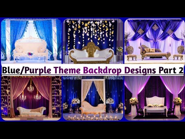 Royal Blue,Purple Backdrop For Wedding ...