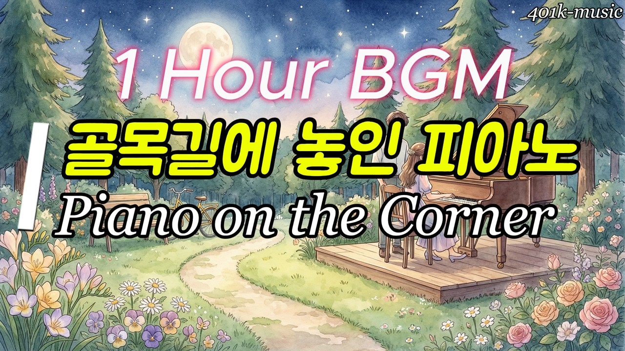 [Playlist] 감성 카페 플레이리스트 | 클래식 음악 BGM - 골목길에 놓인 피아노를 연주하다, Playing the Piano on the Corner