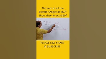 #shorts, Show that the sum of all the exterior angles is 360