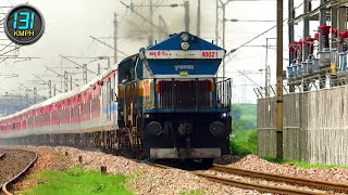 Dangerous LHF at 130 Kmph ? : Fastest Diesel Train of India - MAU EXPRESS with EMD at High Speed