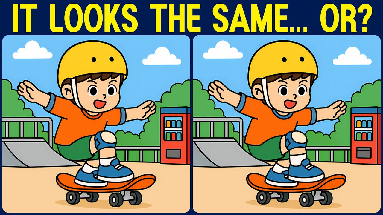 [Spot the Difference Brain Training] Can you spot all the slightly tricky differences?