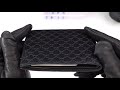 Black gucci micro guccissima bi fold long