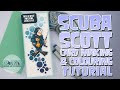 Dr. Digi's card making and colouring tutorial using "Scuba Scott" digi stamp