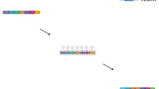 seven staged linear process diagram flat powerpoint design