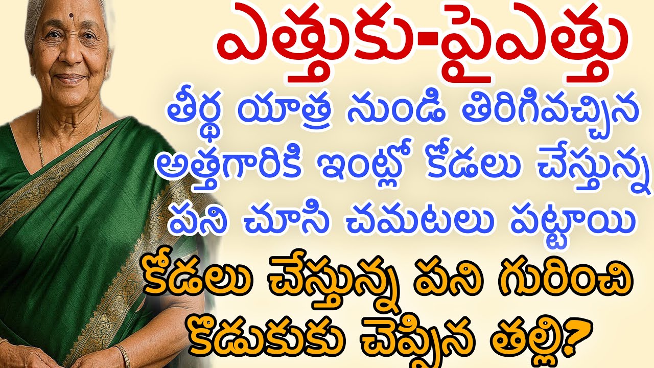 ఎత్తుకు పైఎత్తు |తీర్థ యాత్ర నుండి తిరిగివచ్చిన అత్తగారికి ఇంట్లో కోడలు చేస్తున్న పని చూసి చమటలు