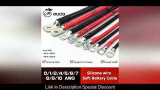 Soft Car Battery Cable Silicone wire With Lug M6 M8 M10 Ring Terminal cable Black Red 1 2 4 5 6 7 8 screenshot 5