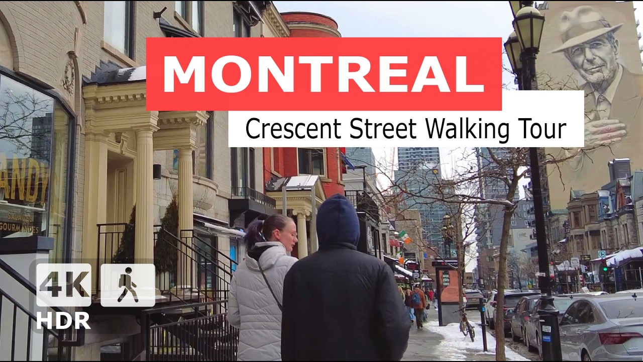 Winter Walking Tour of Crescent Street - Montreal's Wildest Street