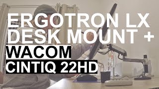 Ergotron Lx Desk Mount Wacom Cintiq 22Hd Unboxing, Setup & Review