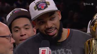 Karl-Anthony Towns' full postgame interview during the championship ceremony. Postgame Interviews 6 5 26