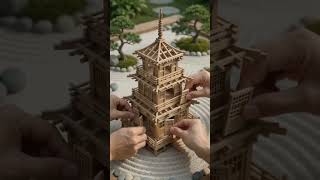 Miniature Japanese Pagoda Build — Ancient Craftsmanship in Tiny Scale