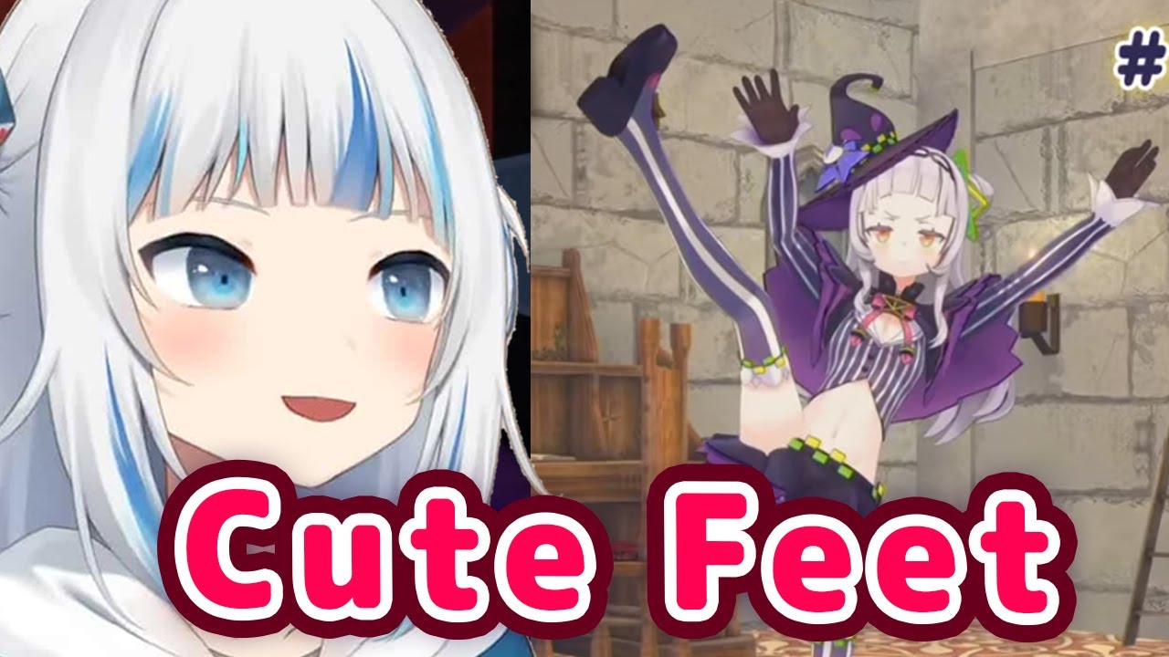 Gura Admiring Shion's Feet 【ENG Sub/Hololive】