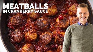 Cocktail Meatballs with Cranberry Sauce