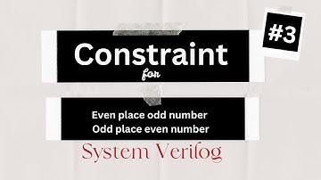 Constraint for generate even number at odd place inside a array ||#3|| important question || SV