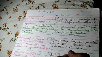 Time sharing vs real time system